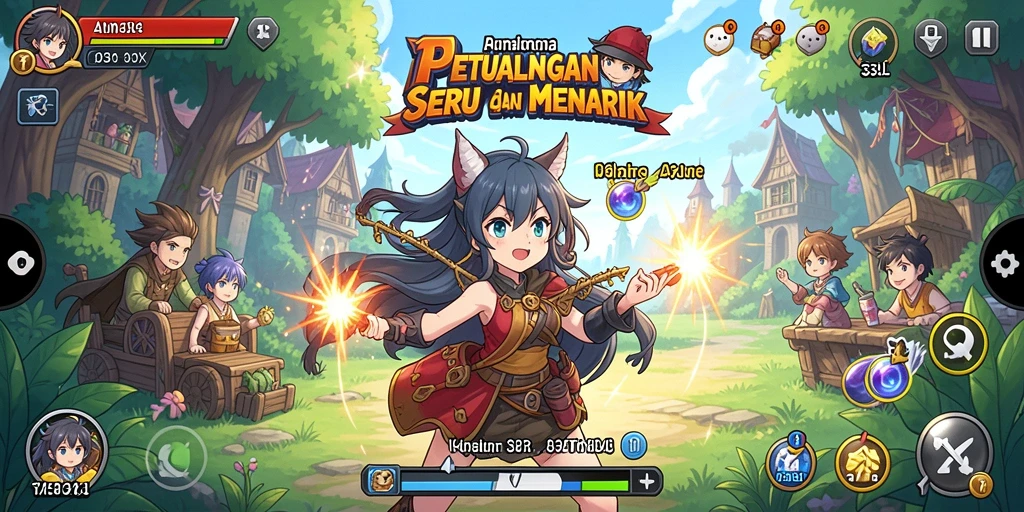 Tampilan menarik dari gameplay 33L dengan karakter anime yang menawan.