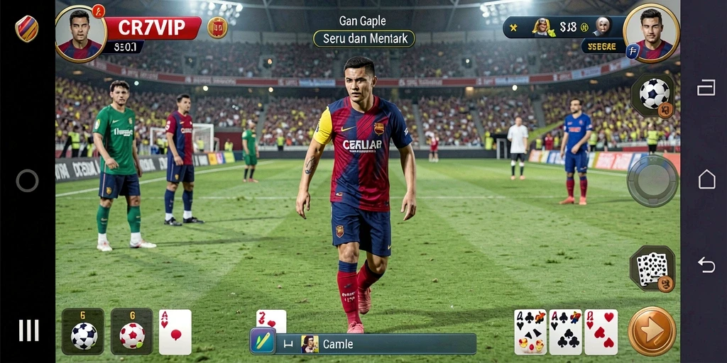 Tampilan gameplay menarik dari permainan Gaple di CR7VIP.