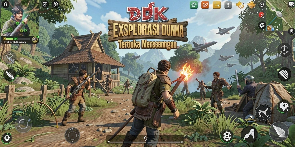 Gameplay DKK menampilkan eksplorasi dunia terbuka yang menakjubkan.