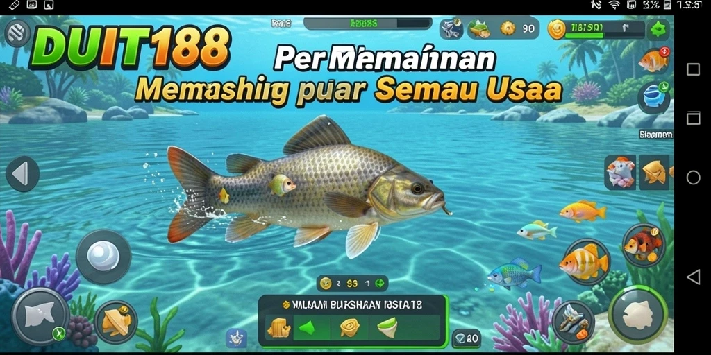 Tampilan gameplay memancing yang menakjubkan dari DUIT188.