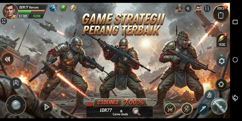 Tampilan gameplay interaktif dan mendebarkan dalam IDR77.