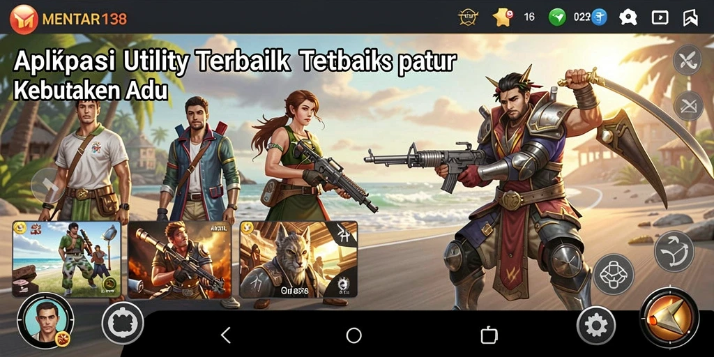 Tampilan utama MENTARI138 dengan berbagai alat Utility yang tersedia.