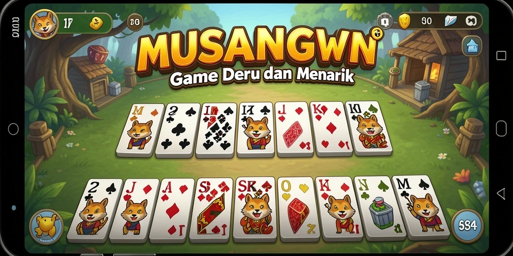 Tampilan gameplay Domino yang seru di MUSANGWIN.