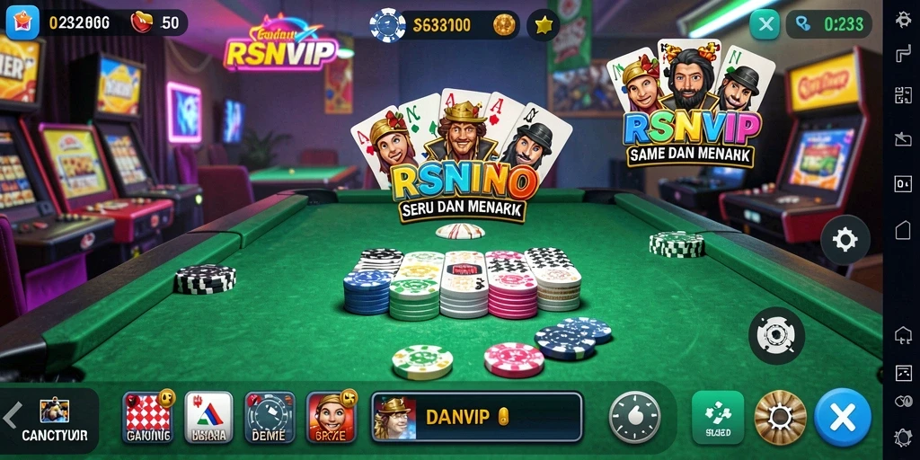 Screenshot gameplay RSNVIP yang menunjukkan keseruan bermain Domino.