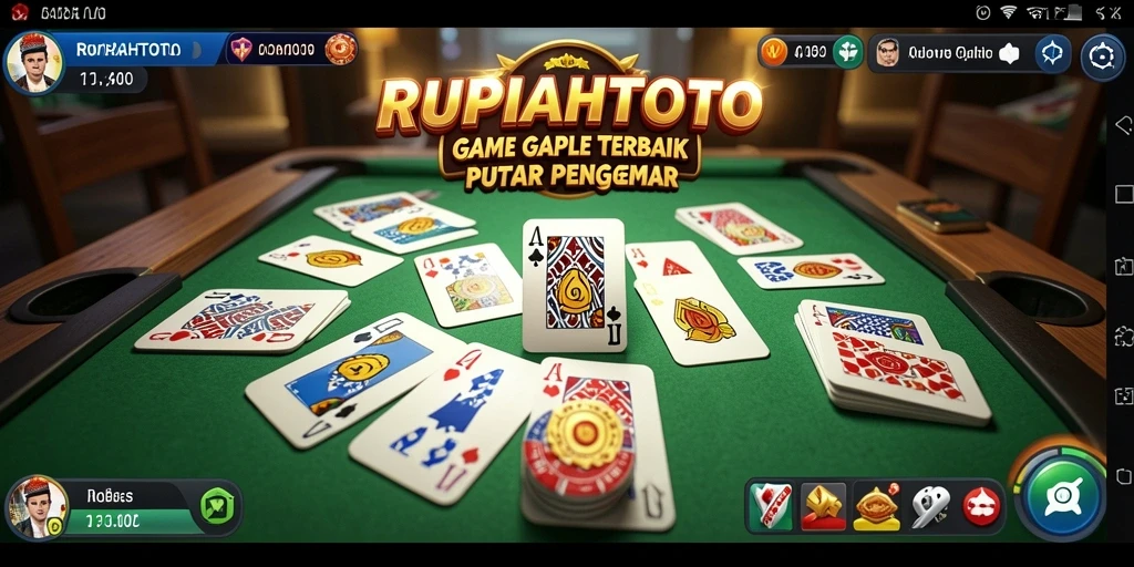Tampilan gameplay seru dari RUPIAHTOTO saat bermain Gaple.