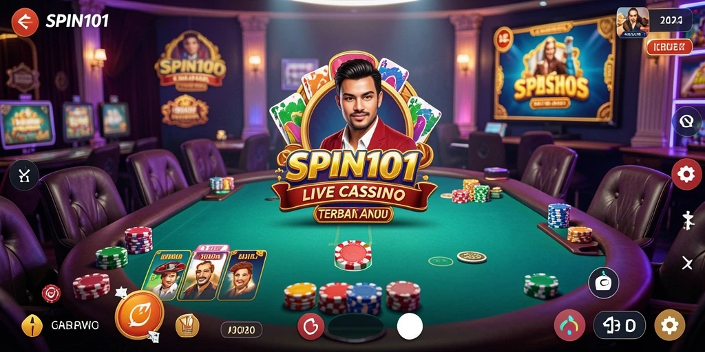 Tampilan permainan Live Casino yang menarik dan interaktif di SPIN101.