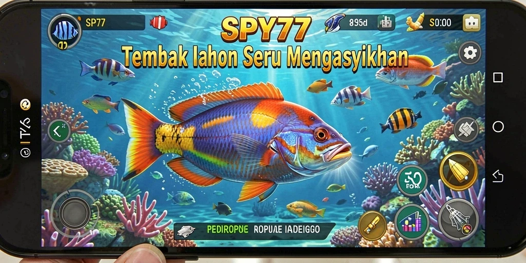 Tampilan gameplay SPY77 yang penuh warna dan seru.